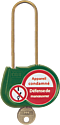 [CATAL240SVZ] Cadenas vert anse 70mm diamètre 4mm clé aléatoire -"Appareil condamné".