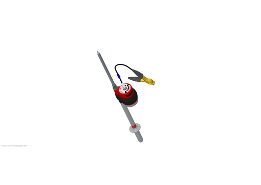 [CATZ-VATDC-120-2200-S] Détecteur de tension DC bipolaire 120-2200 V. Pointe Ø8 mm. Pince. Cable 5 m.