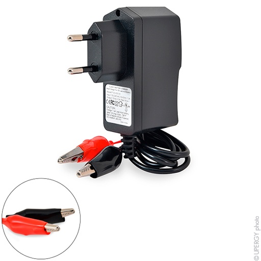 [ENICEP9016] Unité(s) Chargeur plomb NX 12V/0.5A 110-230V - pinces crocodiles (Intelligent)