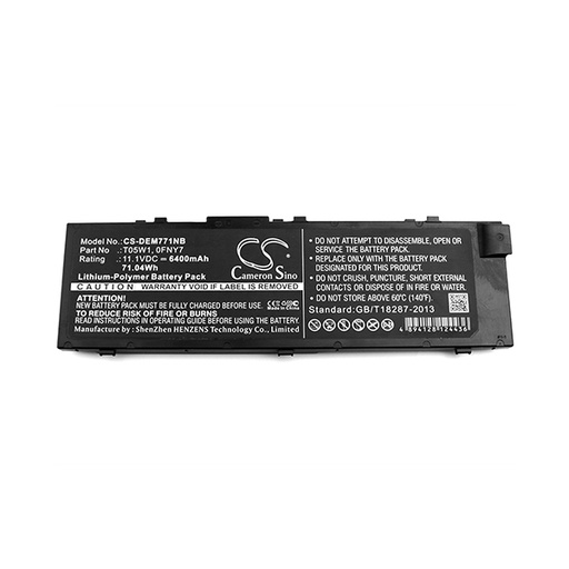 [ENIIML90118] Batterie(s) Batterie ordinateur portable compatible Dell 11.4V 7980mAh