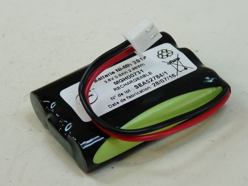 [ENIMGH00731] Pack(s) Batterie Nimh 3x AAA ST1 3S1P F100 3.6V 800mAh JST