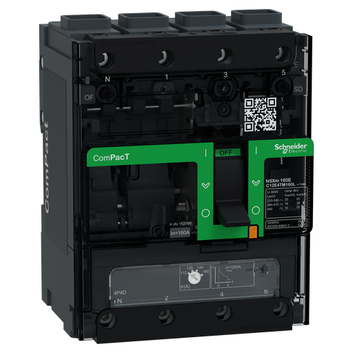 [SCHC12E4TM160L] ComPacT NSXmE - disjoncteur -TM-D 160A - 4P4D - 16kA - borne EverLink