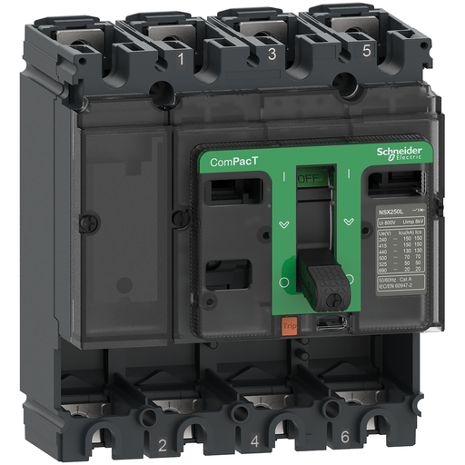 [SCHC16H4] ComPacT NSX160H - Bloc de coupure sans déclencheur - 160A - 4P - 70kA - fixe
