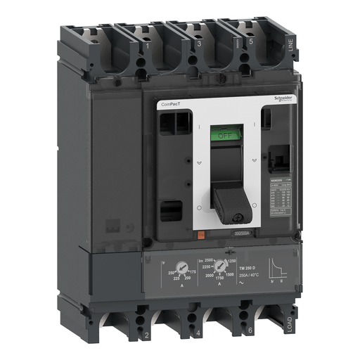 [SCHC40F4TM320D1] ComPacT NSX320 DC PV - Disjoncteur CC - TM-DC PV - 320A - 4P4D - 10kA - fixe
