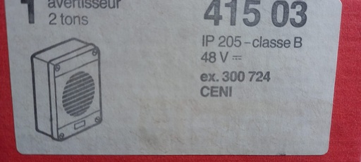 [LEG041503] Avertisseur 2 tons 48V