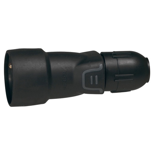 [LEG050441] Prolongateur caoutchouc 2P+T 16A IK08 à connexion automatique IP44